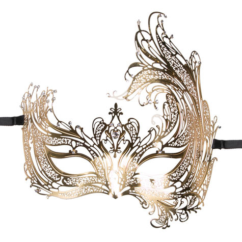 Accessori Abbigliamento : Maschera In Metallo Oro