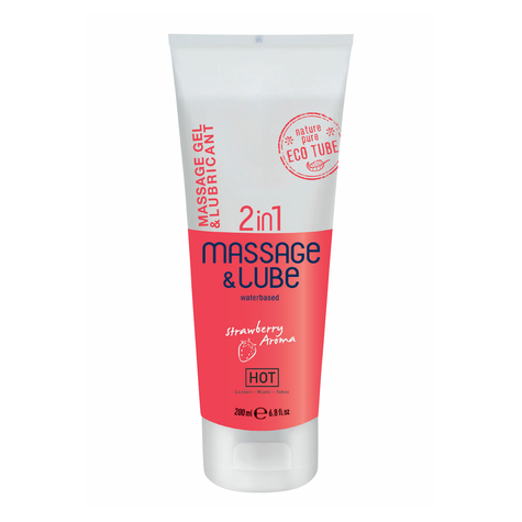 2 In 1 Hot Massage Gel And Lubricant Strawberry