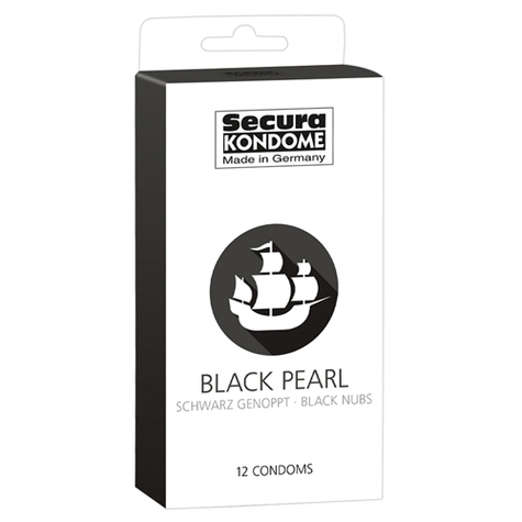 Preservativi : Preservativi Secura Black Pearl 12 Pezzi