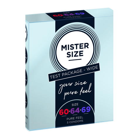 Mister Size Pure Feel 60, 64, 69 Mm 3 Pack Tester
