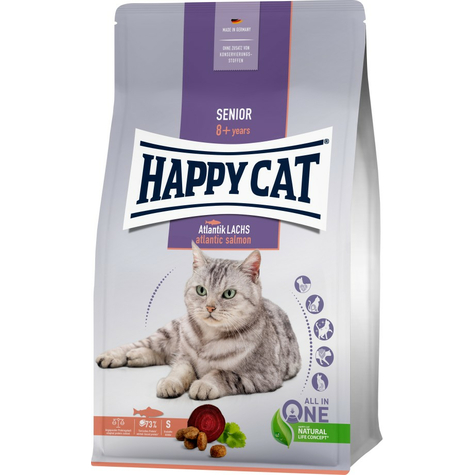 Happy Cat Senior Salmone Atlantico 4 Kg