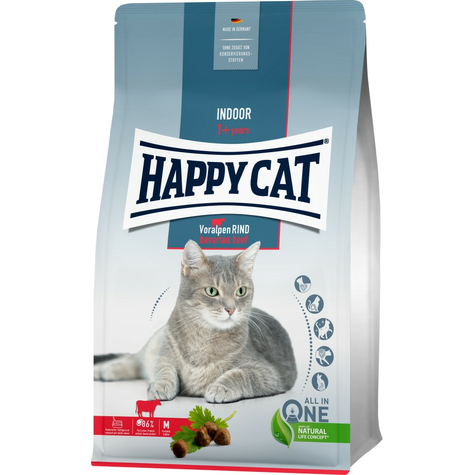Happy Cat Indoor Adult Prealpino Manzo 300 G
