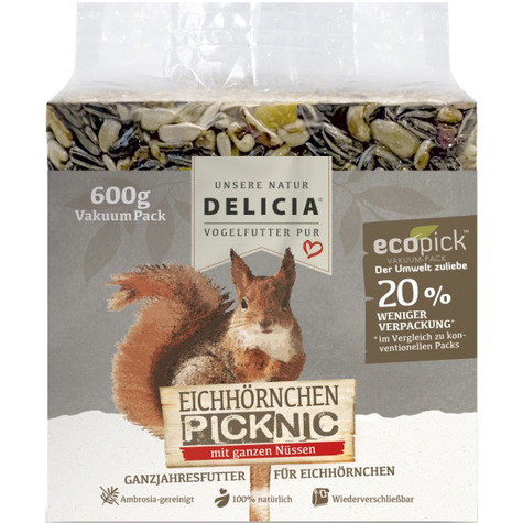 Delicia Squirrel Picnic Confezioni Sottovuoto 0,6kg