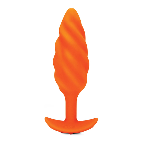 B-Vibe Swirl Texture Plug Arancione