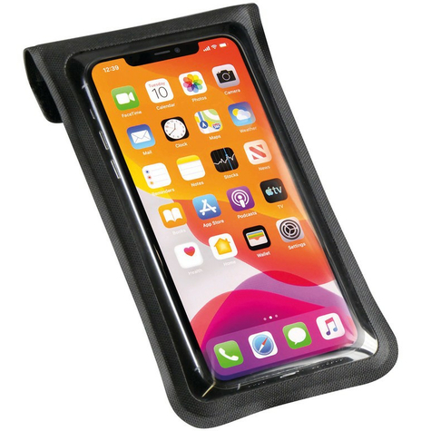 Phone Bag Light M Klickfix Con Adattatore Trasparente/Nero, Con Attacco Girevole   