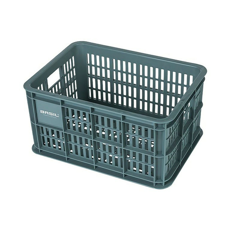 Basil Crate S Scatola Per Biciclette 29x39,5x21cm, Verde, Plastica, 25ltr   