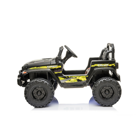 Veicolo Per Bambini - Auto Elettrica Offroad Con Batteria 12v10a E Motori 2x35w Mimetico 2,4ghz+Sedile In Pelle+Eva