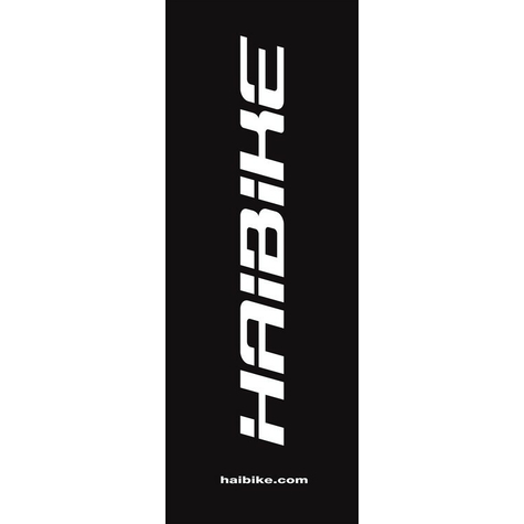 Bandiera Haibike Per Asta 1m X 4m / Nero-Bianco / Con Orlo A Giorno  