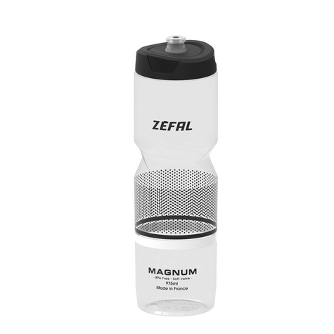 Zefal Magnum 975 Ml Bottiglia Per Bevande, Trasparente/Nero               