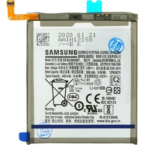 Batteria Agli Ioni Di Litio Samsung Eb-Bg980aby Samsung G980f Galaxy S20 4000 Mah