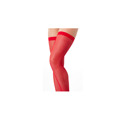 Garter Stockings :Sexy Red Fishnet Stockings