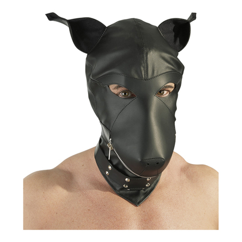 Abbigliamento In Pelle : Maschera Per Cani In Similpelle