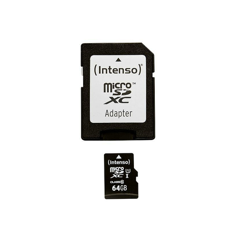 Microsdxc 64gb Intenso Premium Cl10 Uhs-I + Adattatore Blister
