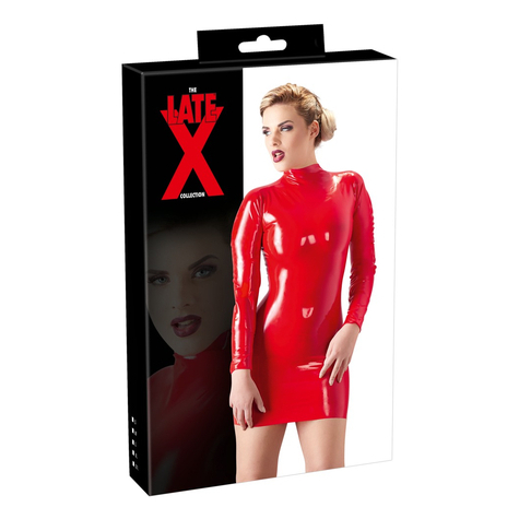 Latex Mini Dress Red S