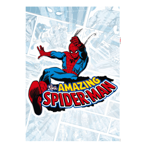 Tatuaggio Da Parete  Adesivo Murale - Spider-Man Comic Classic - Dimensioni 50 X 70 Cm