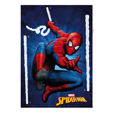 Tatuaggio Da Parete  Adesivo Murale - Spider-Man - Dimensioni: 50 X 70 Cm