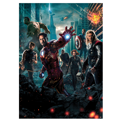 Carta Da Parati Di Carta - Poster Del Film Avengers - Dimensioni 184 X 254 Cm