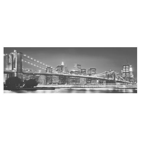 Carta Da Parati Di Carta - Ponte Di Brooklyn - Dimensioni 368 X 127 Cm