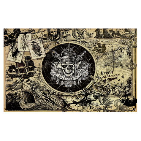 Carta Da Parati Adesiva Fotografica  - Pirati Dei Caraibi 5 - Formato 400 X 250 Cm