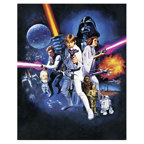 Carta Da Parati Adesiva Fotografica  - Star Wars Poster Classic 1 - Dimensioni 200 X 250 Cm