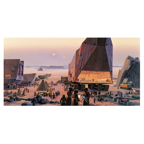 Carta Da Parati Adesiva Fotografica  - Star Wars Classic Rmq Java Market - Dimensioni 500 X 250 Cm