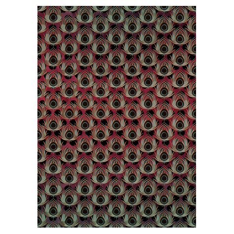 Carta Da Parati Adesiva Fotografica  - Paon Rouge - Dimensioni 200 X 280 Cm