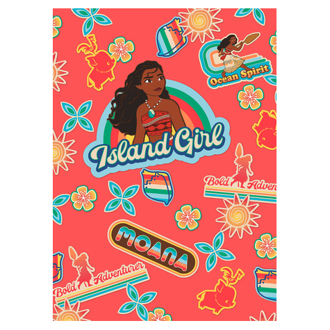 Carta Da Parati Adesiva Fotografica  - Moana Island Girl - Dimensioni 200 X 280 Cm
