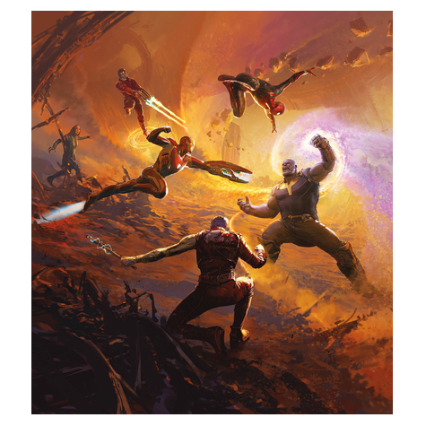 Carta Da Parati Adesiva Fotografica  - Avengers Epic Battle Titan - Dimensioni 250 X 280 Cm