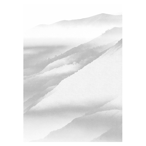 Carta Da Parati Adesiva Fotografica  - White Noise Mountain - Dimensioni 200 X 280 Cm