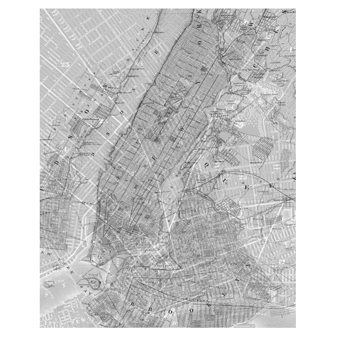 Carta Da Parati Adesiva Fotografica  - Mappa Di New York - Dimensioni 200 X 250 Cm
