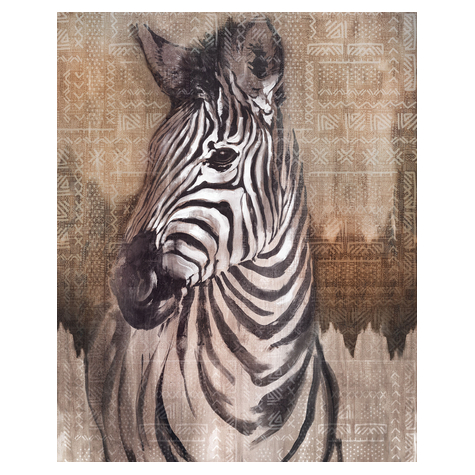 Carta Da Parati Adesiva Fotografica  - Zebra - Dimensioni 200 X 250 Cm