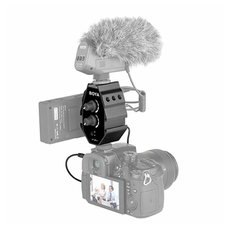 Adattatore Audio By-Mp4 Boya Per Smartphone, Fotocamere Dslr E Videocamere