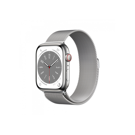 Apple Watch Series 8 Gps + Cellular 45 Mm Argento Acciaio Milanese Mnkj3fd/A