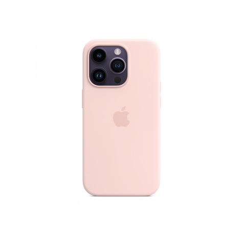 Custodia In Silicone Apple Iphone 14 Pro Con Magsafe Rosa Gesso Mpth3zm/A