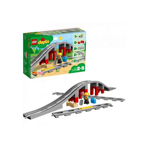 Lego Duplo - Ponte Ferroviario E Binari, 26 Pezzi (10872)