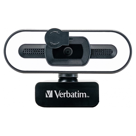 Webcam Verbatim Con Micro+Light Awc-02 Full Hd 1080p Autof Al Dettaglio 49579