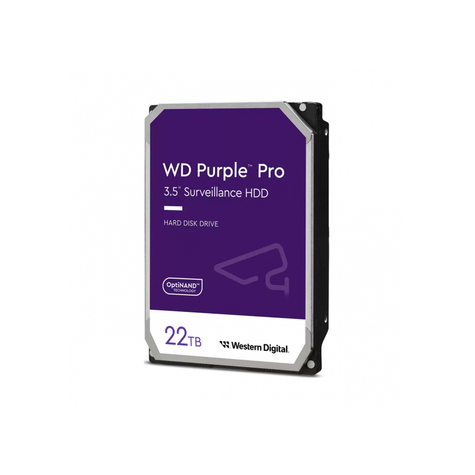 Wd Purple Pro 22tb 512mb 3,5 Sata 6gb/S 7200rpm Serial Ata Wd221purp