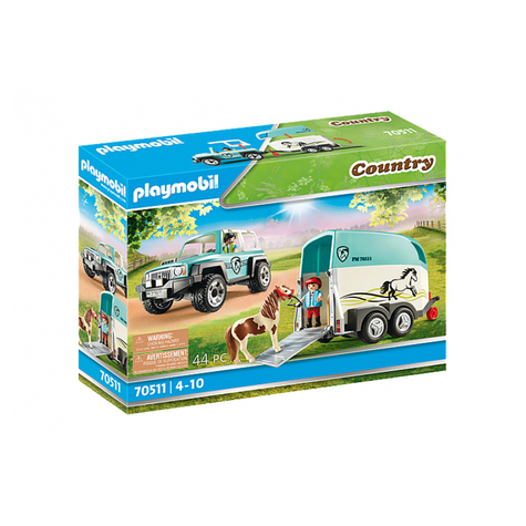 Playmobil Country - Auto Con Rimorchio Per Pony (70511)