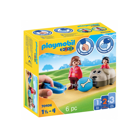Playmobil 1.2.3 - Il Mio Cane Da Spingere (70406)