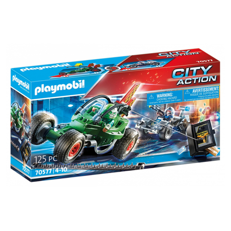 Playmobil City Action - Kart Della Polizia All'inseguimento Del Ladro Del Caveau (70577)